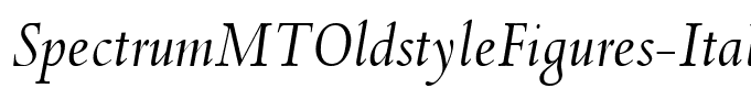 SpectrumMTOldstyleFigures-Italic