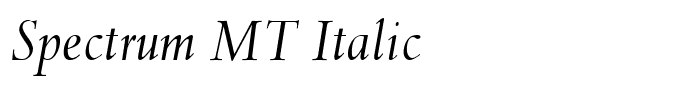 Spectrum MT Italic