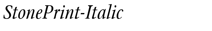 StonePrint-Italic