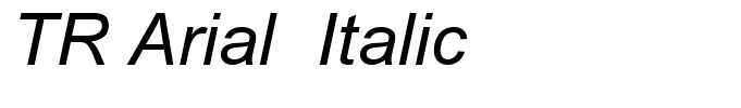 TR Arial  Italic