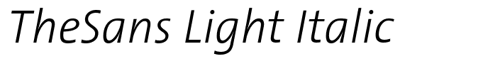 TheSans Light Italic