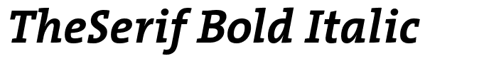 TheSerif Bold Italic