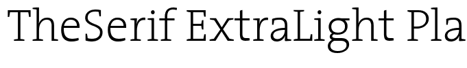 TheSerif ExtraLight Plain