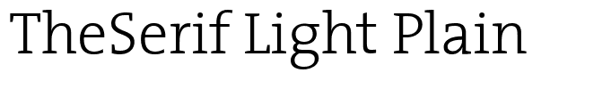 TheSerif Light Plain