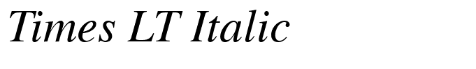 Times LT Italic