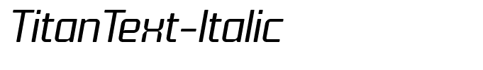 TitanText-Italic