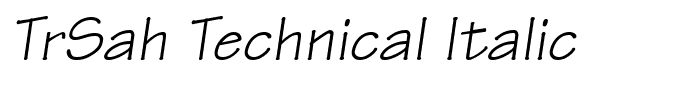 TrSah Technical Italic