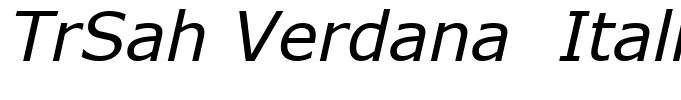 TrSah Verdana  Italic