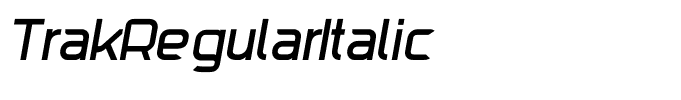 TrakRegularItalic