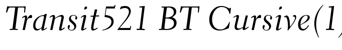 Transit521 BT Cursive(1)