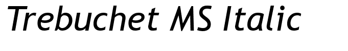 Trebuchet MS Italic