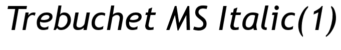 Trebuchet MS Italic(1)