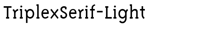 TriplexSerif-Light