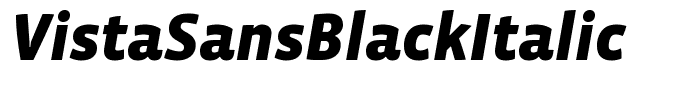 VistaSansBlackItalic