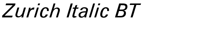 Zurich Italic BT