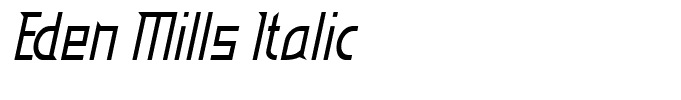 Eden Mills Italic