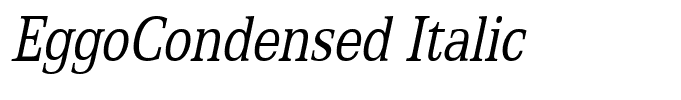 EggoCondensed Italic