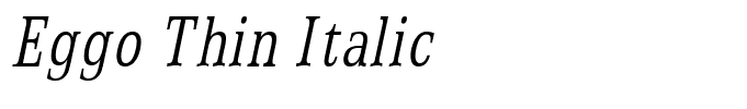 Eggo Thin Italic