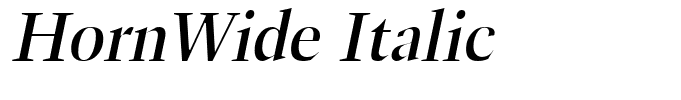 HornWide Italic