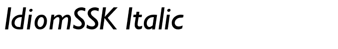 IdiomSSK Italic