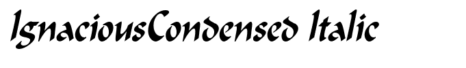 IgnaciousCondensed Italic