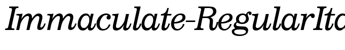 Immaculate-RegularItalic