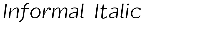 Informal Italic