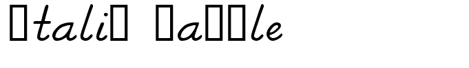 Italic Sample