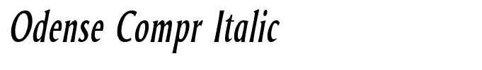 Odense Compr Italic