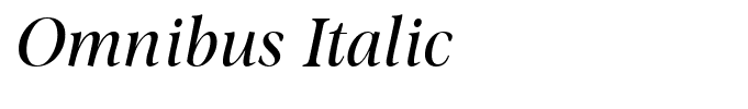 Omnibus Italic