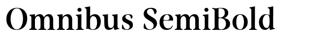 Omnibus SemiBold