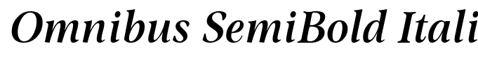 Omnibus SemiBold Italic