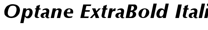 Optane ExtraBold Italic