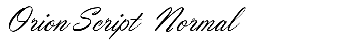 Orion Script  Normal