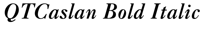 QTCaslan Bold Italic