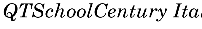 QTSchoolCentury Italic