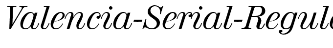 Valencia-Serial-RegularItalic DB