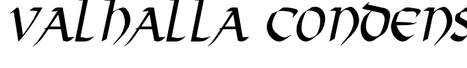 Valhalla Condensed Italic