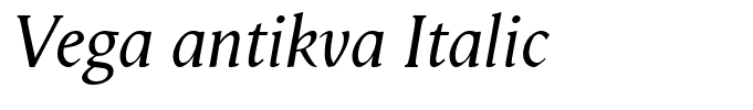 Vega antikva Italic