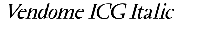 Vendome ICG Italic