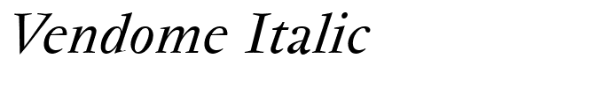 Vendome Italic