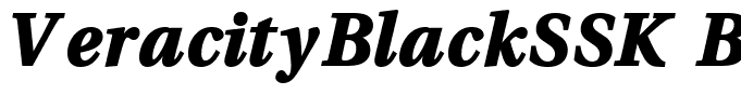 VeracityBlackSSK Bold Italic