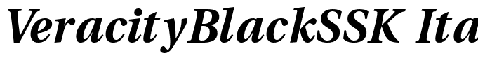 VeracityBlackSSK Italic