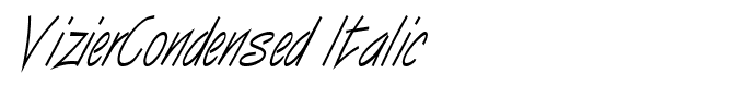 VizierCondensed Italic