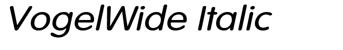 VogelWide Italic