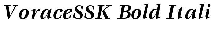 VoraceSSK Bold Italic