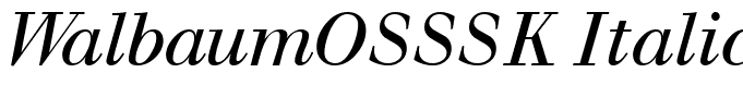 WalbaumOSSSK Italic