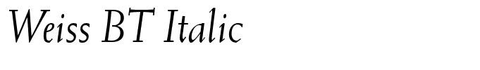 Weiss BT Italic