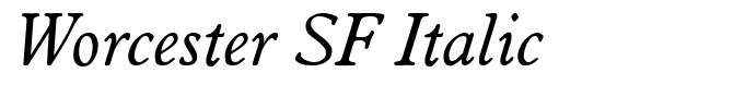 Worcester SF Italic