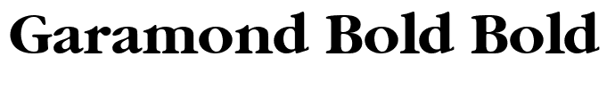 Garamond Bold Bold